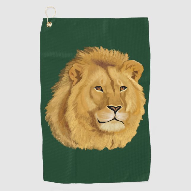 Majestic Lion Golf Towel (Front)