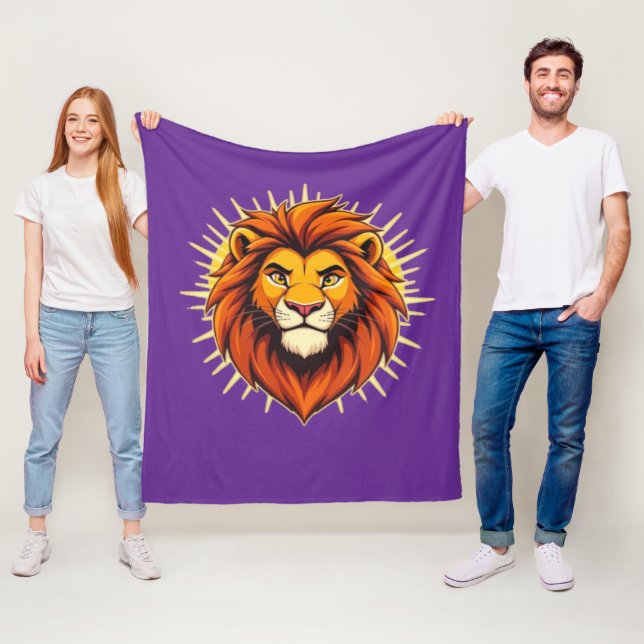 Majestic Lion – King of Power and Authority Fleece Blanket (In Situ)