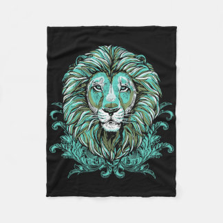 Majestic Lion Mane Detailed Art - Lions Are The Be Fleece Blanket