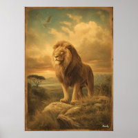 Majestic Lion – Mid-Century Retro Vintage Safari