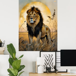 Majestic Lion Poster