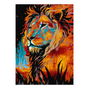 Majestic Lion Protecting Forests Photo Print