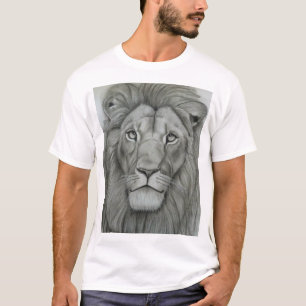 Majestic Lion Sketch Art T-Shirt