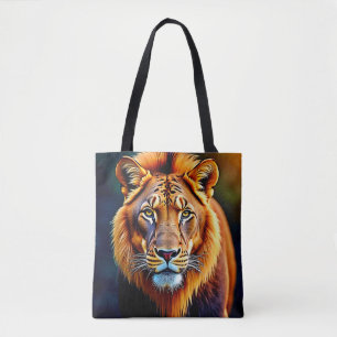 Majestic Lion: Soul of the Wild King Art Tote Bag