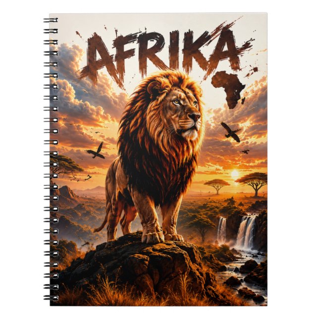 Majestic Lion T-Shirt Notebook (Front)