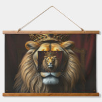 Majestic Lion with Crown Tapestry | Royal Jungle K