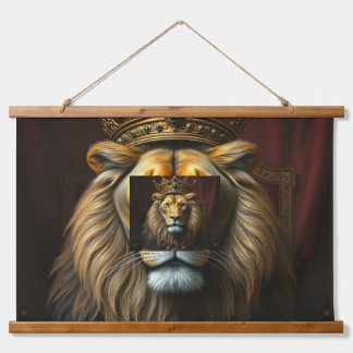 Majestic Lion with Crown Tapestry | Royal Jungle K