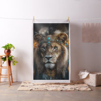 Majestic Lioness Elaborate Headband Turquoise Bead