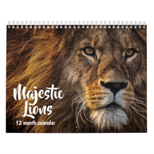 Majestic Lions 2026 Calendar