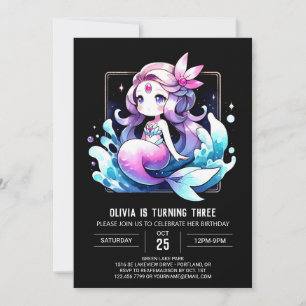 Majestic Little Mermaid Birthday Invitation