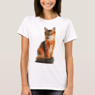 Majestic Longhair Ruddy Somali Cat Women T-Shirt
