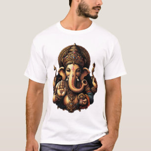 Majestic Lord Ganesha in Divine Aura" T-Shirt