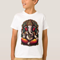 Majestic Lord Ganesha in Divine Aura"