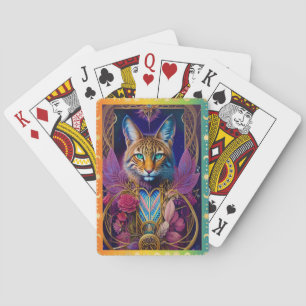 Majestic Lynx Art Games Illustrated Spirit Animal Playing Cards
