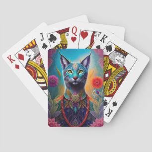Majestic Lynx Beautiful Illustrated Spirit Animal Playing Cards