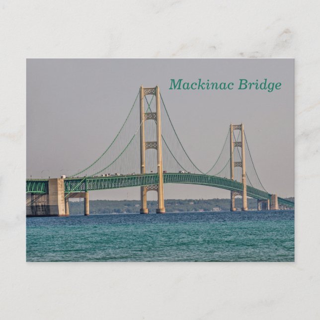 Majestic Mackinac Bridge Postcard (Front)