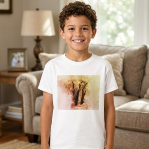 Majestic Male African Elephant Walking Watercolor T-Shirt