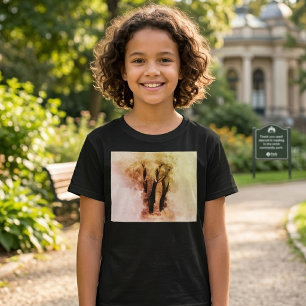 Majestic Male African Elephant Walking Watercolor T-Shirt