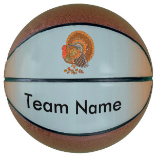 Majestic Male Turkey Fanned Tail Autumn Colours Basketball