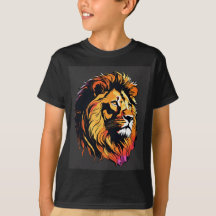 "Majestic Mane : Design exclusif de T-shirt tête d