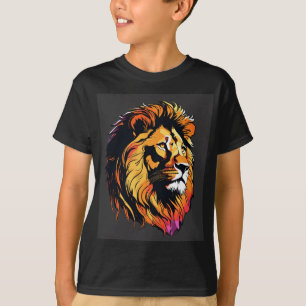 "Majestic Mane:Exclusive Lion Head T-Shirt Design”