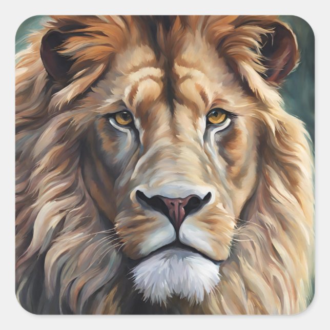Majestic Mane  Square Sticker (Front)