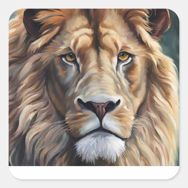 Majestic Mane  Square Sticker (Front)