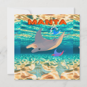 Majestic Manta Ray Design, Oceanic Majesty Invitation
