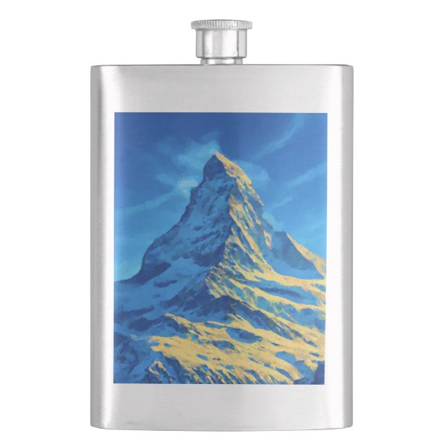 Majestic Matterhorn Hip Flask (Front)
