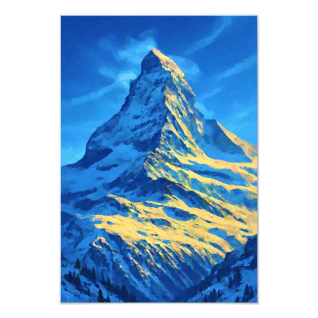Majestic Matterhorn Iconic Alpine Peak Photo Print (Front)