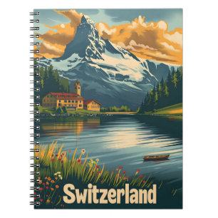 Majestic Matterhorn: Lakeside Bliss in Switzerland Notebook