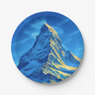 Majestic Matterhorn Paper Plate