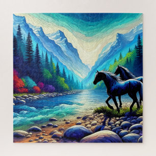 Majestic Meeting in Vibrant Valley Elegant Digital Jigsaw Puzzle
