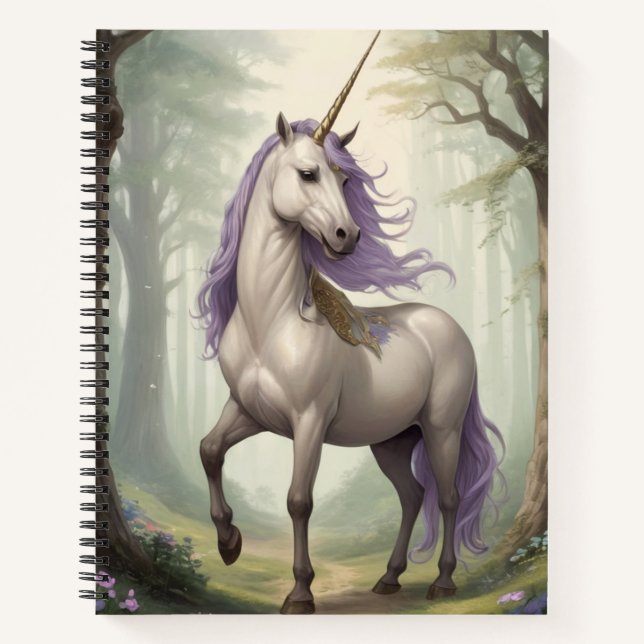 Majestic Middle Age Unicorn Notebook (Front)
