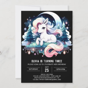 Majestic Modern Horse Birthday Invitation