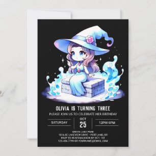 Majestic Modern Wizard Birthday Invitation