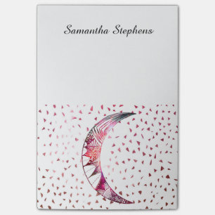 Majestic Moon Hand Drawn Nebula Abstract Stars Post-it Notes