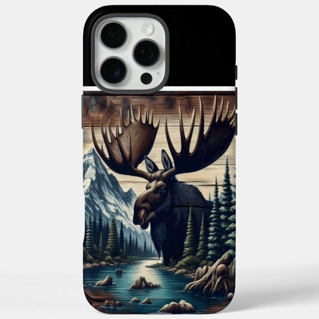 Majestic Moose By The Lake Case-Mate iPhone Case (Back)