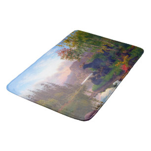 Majestic Moose in a Swedish Autumn Landscape Bath Mat