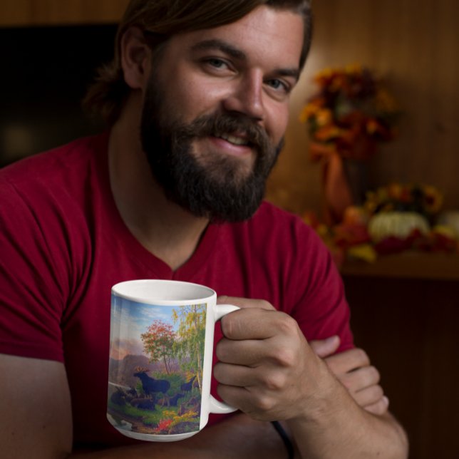Majestic Moose in a Swedish Autumn Landscape Camp  Coffee Mug (Creator Uploaded)