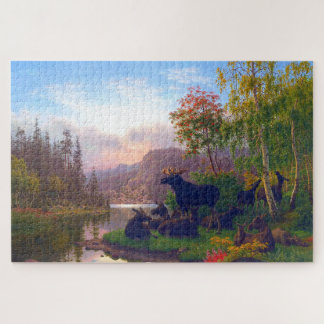 Majestic Moose in a Swedish Autumn Landscape  Jigsaw Puzzle