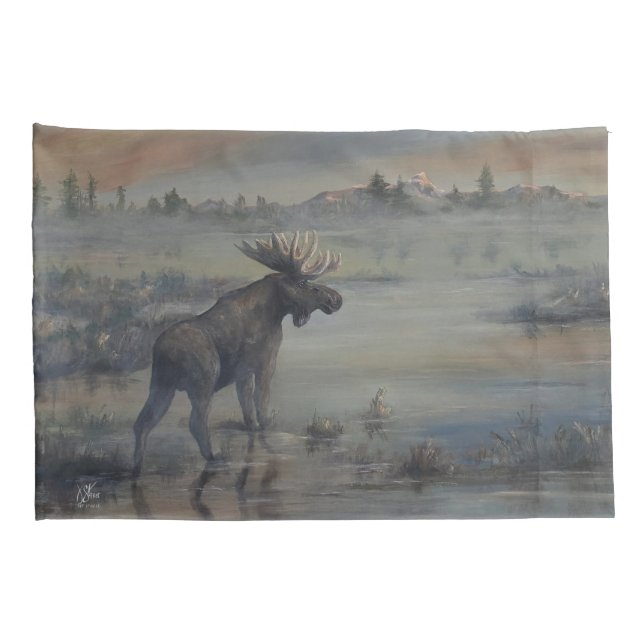 Majestic Moose Pillowcase (Back-Right)