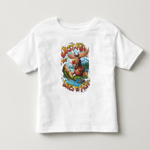 Majestic Moose With a Fish: Toddler T-shirt