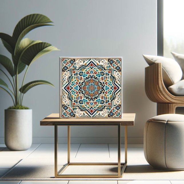 Majestic Mosaic: Intricate Geometric Tile Design (Creator Uploaded)