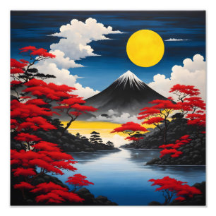 Majestic Mount Fuji at Sunset Photo Print