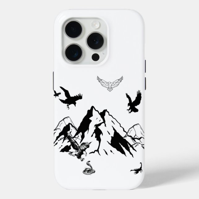  Majestic Mountain Eagle – iPhone 15 Pro Max Case (Back)