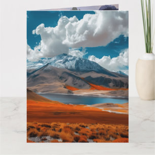 Majestic Mountain Lake Landscape Greeting Card