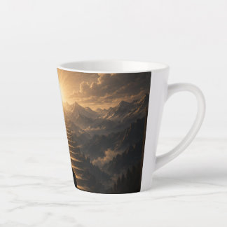 Majestic Mountain Sunset Landscape Latte Mug | Nat