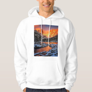 Majestic Mountain Sunset Winter Landscape Nature Hoodie