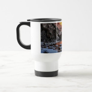 Majestic Mountain Sunset Winter Landscape Nature Travel Mug